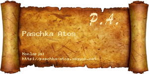 Paschka Atos névjegykártya